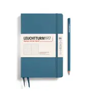 Notebook Hardcover Paperback, Dotted, 123 Pages (Stone Blue) - B6+