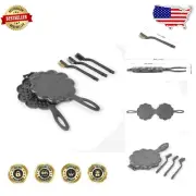 Stovetop Heart-Shaped Waffle Maker - Includes 3 Cleaning Brushes for Easy Care