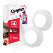 Energizer LED Puck Lights, 2 Pack, Battery Operated, Push Light, Wireless