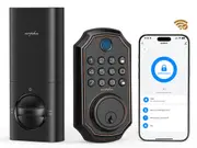 WiFi Fingerprint Smart Door Lock Keyless Keypad Deadbolt APPControl Handle