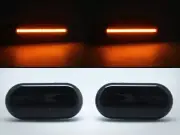 (2) Black Smoke LED Side Marker Indicator Light Lamp For Smart Fortwo 453 C453 (for: Smart)