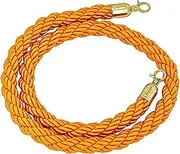 Rope Barriers, Rope Barrier Belt Orange Stanchion Rope 3/4/5/6/10Ft,Braided Hemp Rope for Queue Divider, Rope Barrier 1/2/3M, Yellow Twisted Hemp Rope Queue Line Barrier, 3.2cm(One Piece,3.3ft/100cm)