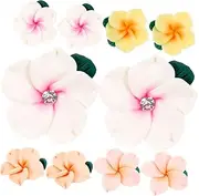 [PLAFOPE] Elegant Polymer Clay Flower Charms Hair Clip Ornament 3d Flower Embellishments for Decorations Jewelry Making