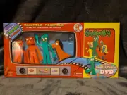 Gumby & Friends Toy Sealed DVD SET Pokey And Blockheads Bendable Posable NIB VTG