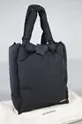NEW! $975 Authentic Jacquemus Large Padded Nylon Tote Bag Black Tan Shopper