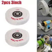 2pcs 3 Inch Cloth Buffing Polishing-Wheels Buffer Polish Jewelry Grinder Pad