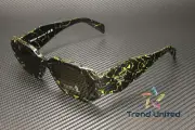 PRADA PR 17WS 19D01T Black Yellow Marble Dark Brown 49 mm Women's Sunglasses