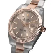 Rolex DATEJUST 41mm 126331 Steel & Pink Gold Oyster Sundust Index Dial