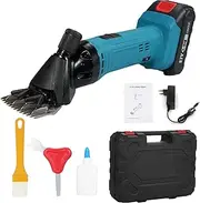 Electric Sheep Shears 500W 2400RPM Professional Rechargeable Shearing Clipper 21V with 6 for Shaving Fur Wool in Sheep Goat Cattle and Farm Livestock with Batteries