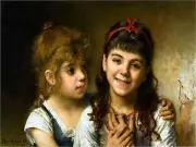 Friends by A. Harlamoff Accent Tile Mural Kitchen Wall Backsplash Marble Ceramic
