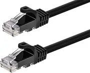 Monoprice Cat6 Ethernet Patch Cable - 3 Feet - Black (12-Pack) Snagless RJ45, 550MHz, UTP, Pure Bare Copper Wire, 24AWG - FLEXboot Series