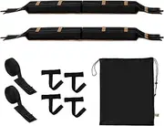 Roof Rack Pads for Crossbars,Surfboard Roof Rack Foam Pads | with Tie Down Straps and Storage Bag, Anti-Slip Cushion for Truck Surfing Trips Kayak