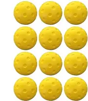 Jubepk Pickle Balls, 12X Practice Pickle Balls, Outdoor High Visibility Bounce, 2.91 inches Stylish Sports Accessories for All Skill Levels, for Games
