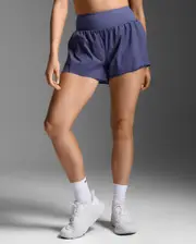 Aero Hi-Rise 2-in-1 3 Inch Shorts, 2XU, M, FutureDusk/FutureDuskReflectv, Female