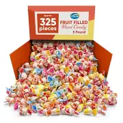 Arcor Fruit Filled Candy - Hard Bulk Candy - 5 Pounds Approx 325 - Candy Variety