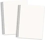 RETTACY Blank Sketch Spiral Notebook,B5 Wirebound Sketch Notebook for Drawing Sketch Diary 8 x 10.15 inches 100GSM Thick Paper 160 Pages Each 2-Pack