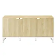 Vina 3-Door Office Credenza Storage Cabinet Natural