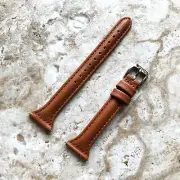 Brown Slim Leather Band Strap for Garmin Forerunner 245, 645 and Music -S20