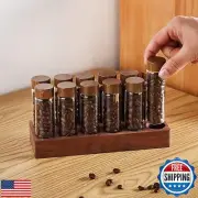 TREELF Coffee Bean Storage,Coffee Storage Container with Walnut Solid Wood Ba