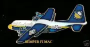 C-130 HERCULES LAPEL HAT PIN US NAVY BLUE ANGELS FAT ALBERT AIRLINES MARINES WOW