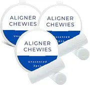 3xAligner Chewies for Invisalign Trays/Clear Aligners, Unscented, with Carry Case, Ortho Seater, 2pcs/Box