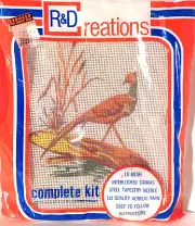 Vtg R&D Creations Pheasant bird Needlepoint Kit A120 NEW