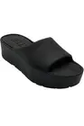 Lemon Jelly Vegan Platform Slide Sandals Sunny Black