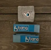 Bang Energy Workout Weight Lifting Straps and Wrist Sweatband