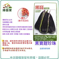 在飛比找Yahoo奇摩購物中心優惠-【綠藝家】G26.黑寶甜珍珠糯玉米種子20顆