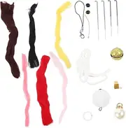 HOODANCOS 1 Set DIY Needle Felting Kit for Crafting Adorable Cat Dolls Complete Household Doll Felting Material Set for Creative Fun and Imagination