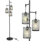 EE Eleven Master Modern 3-Light Tree Floor Lamp for Living Room Crystal Stand...