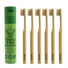 Natural Bristle Bamboo Toothbrush (NO Nylon - Boar Hair ONLY) - Totally Composta
