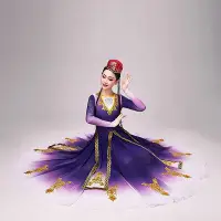 在飛比找Yahoo!奇摩拍賣優惠-新疆少數民族演出舞蹈大擺裙新疆維吾爾族練功藝考表演民族服裝