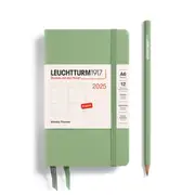 Weekly Planner 2025, Hardcover (Sage) - A6