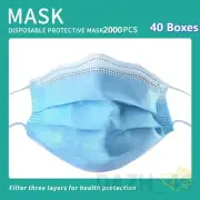 2000 PCs (40 BOXES)3-Ply Disposable Blue Face Mask with Earloop For Daily use