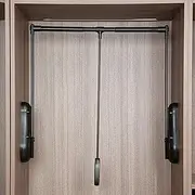 Pull Down Wardrobe Hanger, Closet Storage Organizer, Adjustable Wardrobe Clothing Rail Closet Rod for Wardrobe Bedroom Closet Hanging Clothes Space Saving (51-115cm) (Size : 650-850 mm/25.6-33.5 inch
