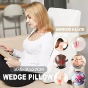Wedge Pillow Memory Foam Bamboo Cover Elevation Cushion Back Leg Support SofaBed