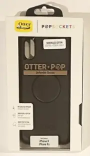 Otterbox PopSockets Otter+Pop Defender Series Phone Case For iPhone X XS Black