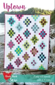 Pattern, Uptown by Allison Harris, 4 Sizes Modern Quilt, Uses pre