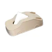 Car Tissue Box Multi-function Mobile Phone Bracket Inserter Auto Tissue Box Container 3 in 1 Paper Holder beige
