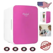 Portable Thermoelectric 10L Glass-Front Mini Fridge - Lightweight & Versatile