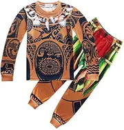 Rogkidha Boys Pants Sets Cartoon Brown Clothing Set Long Sleeve Shirt and Pants Novelty Two Piece Outfits