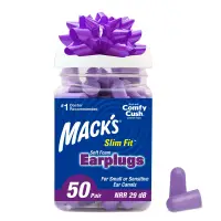 在飛比找蝦皮商城優惠-Mack's 紫色超軟耳塞 降29分貝 50對 Ultra 