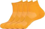 [BambooMN] Cushioned Men's/Women's Quarter Socks Made of Rayon from Bamboo to Wick Away Moisture - 4 Pairs - Unisex Sizing