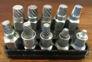 Brookstone screw extractors - broken studs, set screws, pipe & alemite fittings