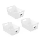 3 x Crystal Storage Container With Handle Home Kitchen Pantry Organiser Medium