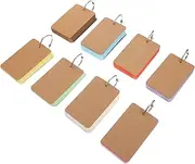 ROMISBABA Color Blank Flashcards with Binder Rings Lightweight Study Cards for Notes and Daily Plans Stationery Accessory for Home School and Travel