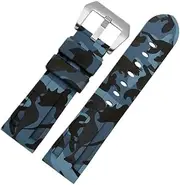 YCBFGAZATK 22mm 24mm Gray Green Red Blue Camo Silicone Rubber watchband Fit For Panerai strap Fit For PAM111/441 Watch band