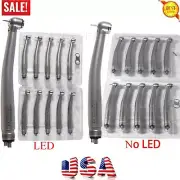 10PCS Dental High Speed (LED E-generator ) Handpiece Air Turbine 4Hole USA