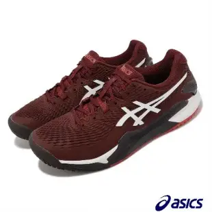 Asics 網球鞋 GEL-Resolution 9 OC 2E 寬楦 男鞋 紅 白 沙地 草地 亞瑟士 1041A378600